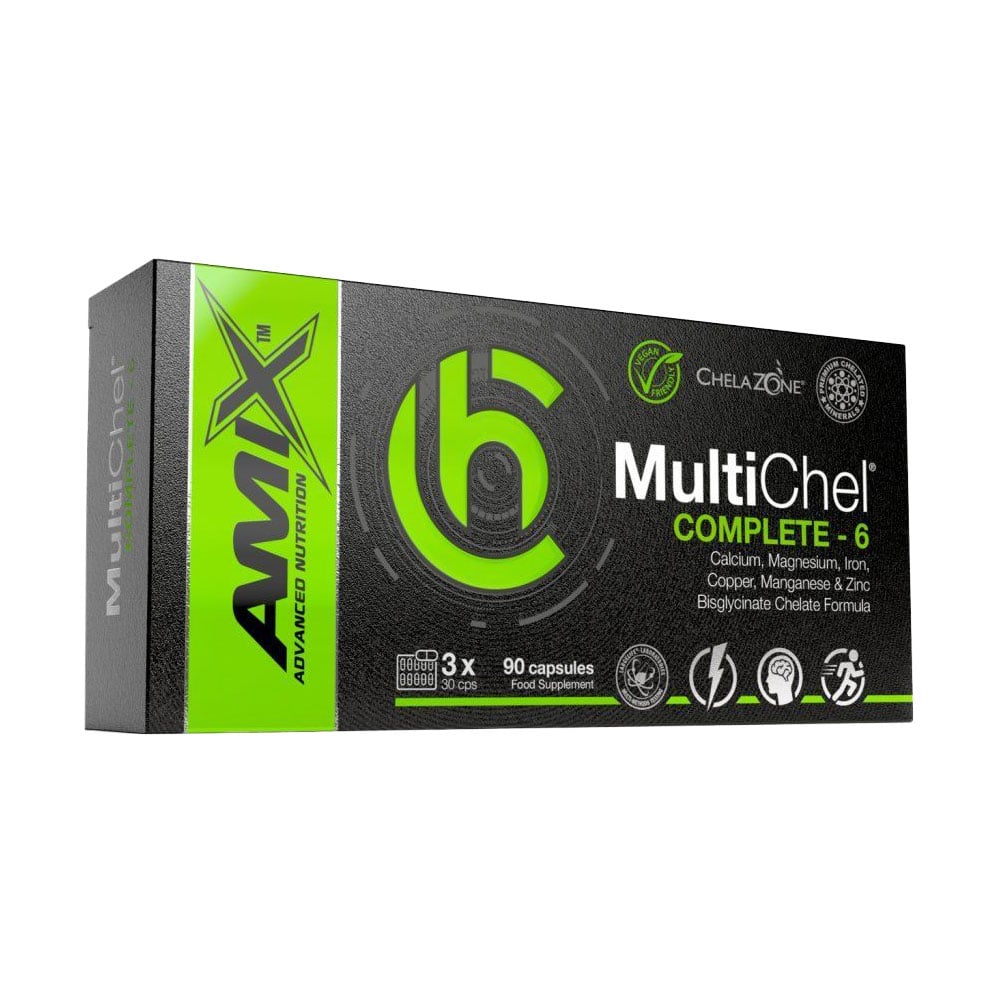 Мінеральний комплекс Amix Nutrition ChelaZone MultiChel Complete-6, 90 капсул